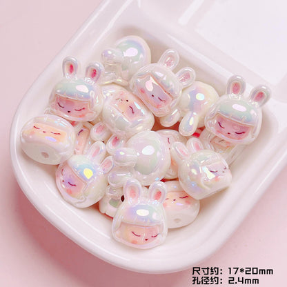 Viral Cartoon Resin Cute Mini Figure Beads | Straight Hole Loose Beads for DIY Phone Charms Keychain Jewelry Making Supplies