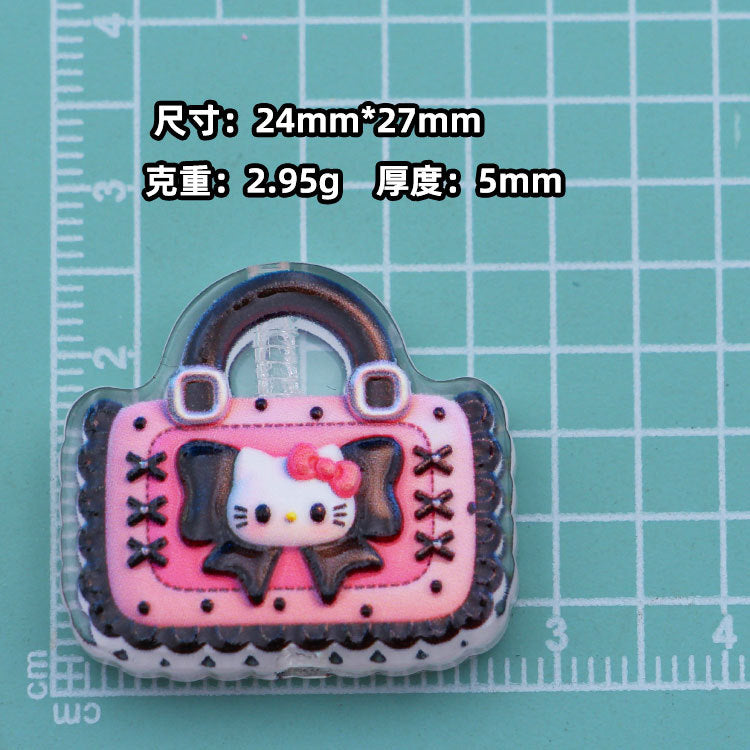 Premium Embossed Cat Acrylic Charms – Cute DIY Beads for Pens, Phone Straps, Keychains & Jewelry Accessories （10pcs)