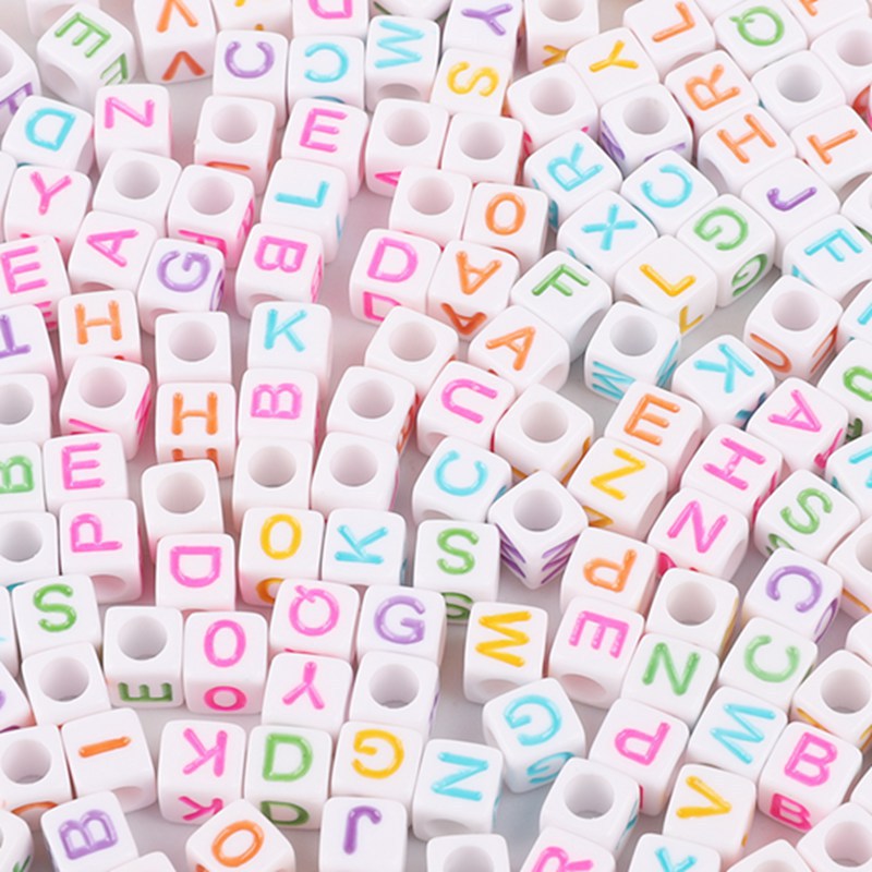 Square Acrylic Letter & Number Beads | SoulstoneHouse