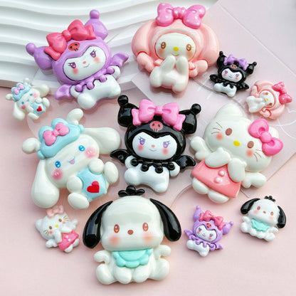 Sweet Angel Puppy Resin Charm for DIY Phone Cases and Crafts