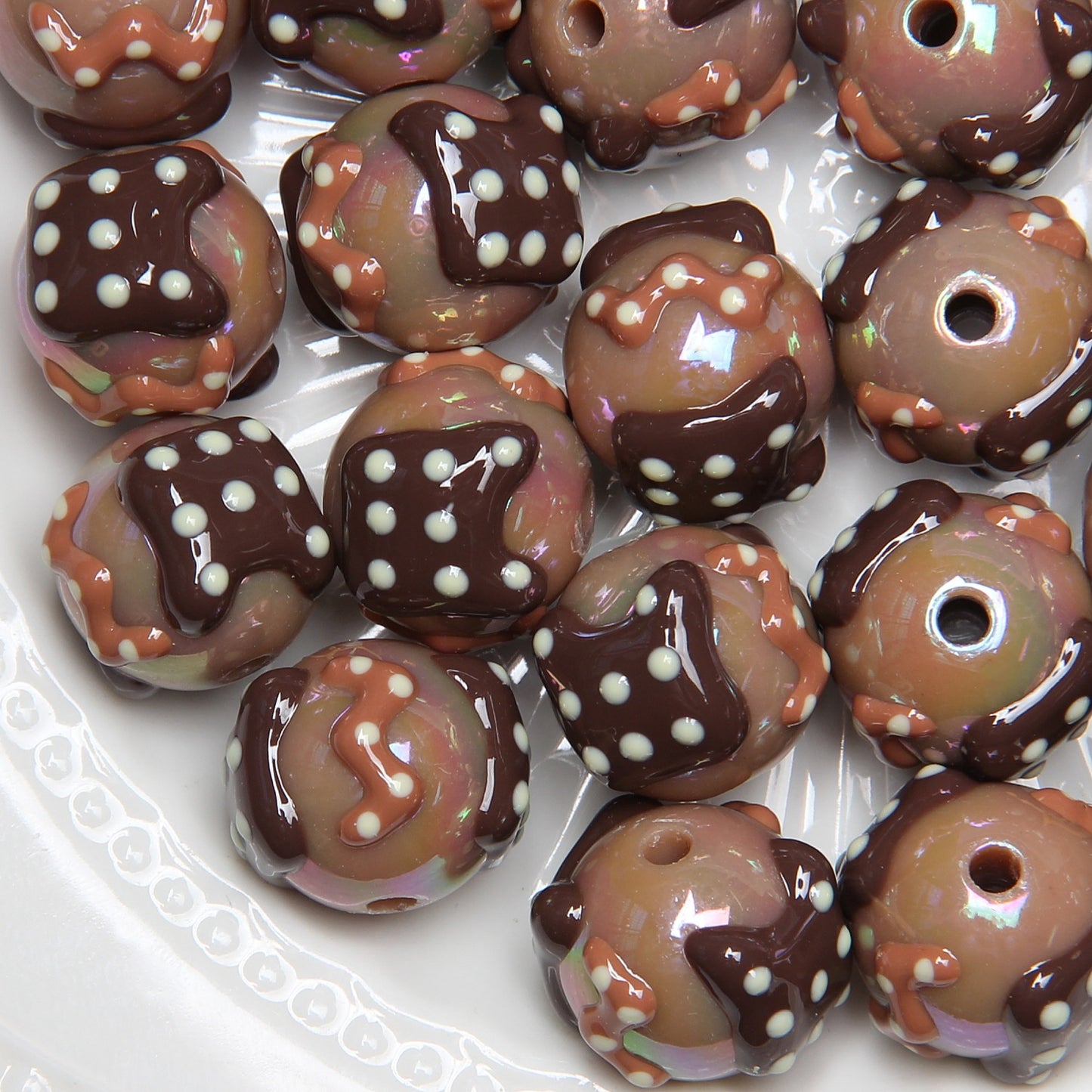Viral Hand-Painted Resin Beads | DIY Beading Supplies | Phone Charm, Car Hanging, Bag Charm Loose Beads Wholesale DIY Accessories