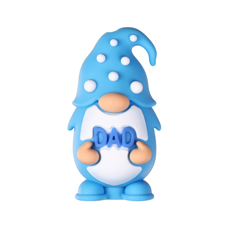 Father’s Day 3D Silicone Beads – Heart Dad Charms for DIY Bracelets & Gifts （20pcs)