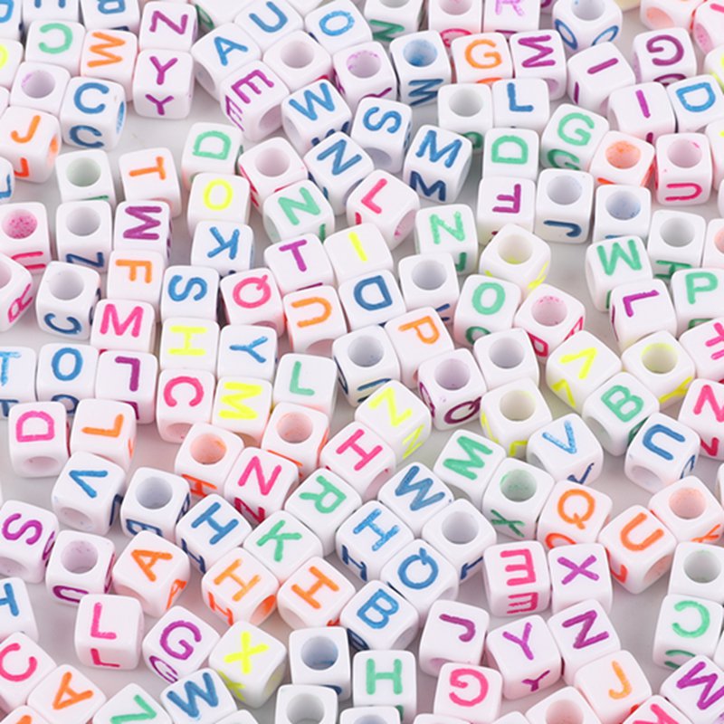Square Acrylic Letter & Number Beads | SoulstoneHouse
