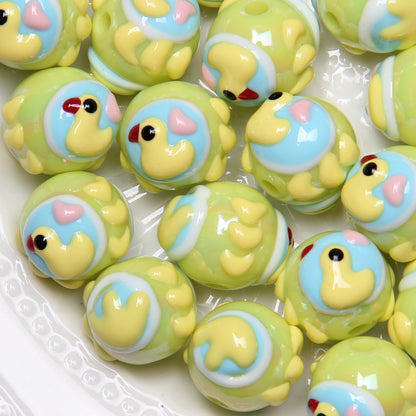 Viral Hand-Painted Resin Beads | DIY Beading Supplies | Phone Charm, Car Hanging, Bag Charm Loose Beads Wholesale DIY Accessories