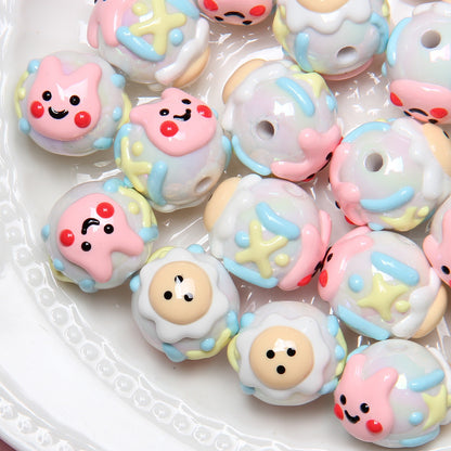 Viral Hand-Painted Resin Beads | DIY Beading Supplies | Phone Charm, Car Hanging, Bag Charm Loose Beads Wholesale DIY Accessories