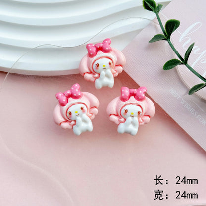 Sweet Angel Puppy Resin Charm for DIY Phone Cases and Crafts