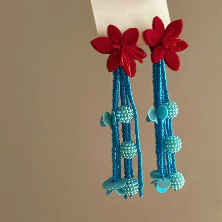Bloom Cascade Handmade-Style Earrings