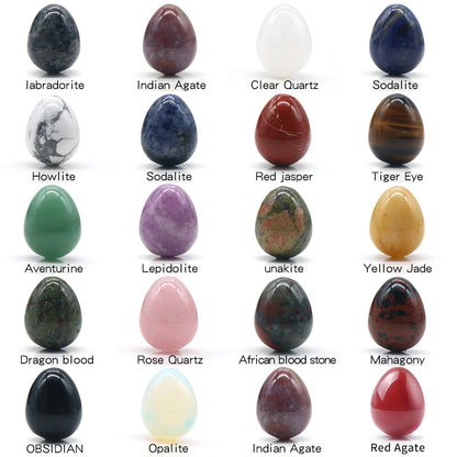 The Genesis Collection: 20mm Mini Natural Crystal & Agate Eggs | Spiritual Home Decor & Easter Energy Gifts