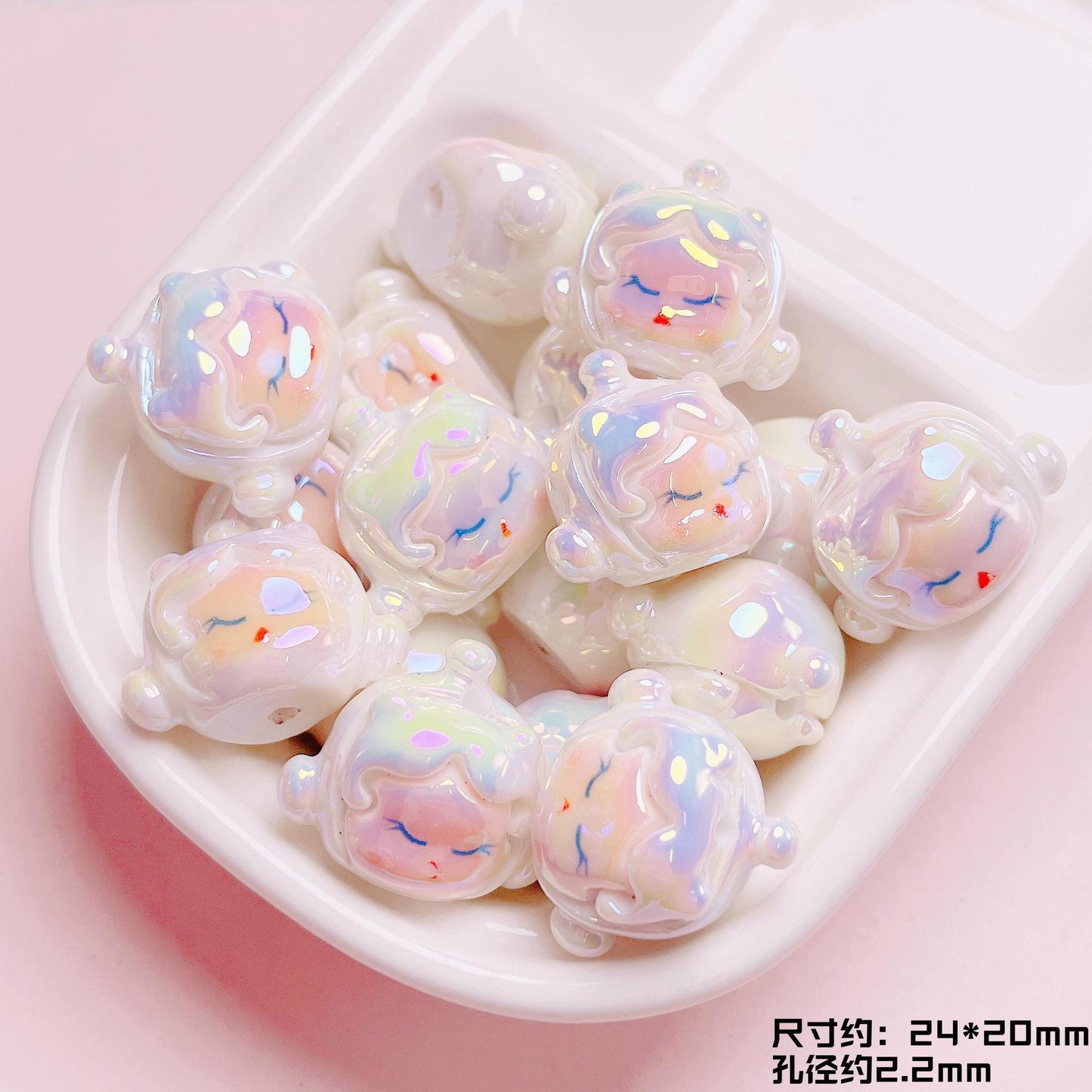 Viral Cartoon Resin Cute Mini Figure Beads | Straight Hole Loose Beads for DIY Phone Charms Keychain Jewelry Making Supplies