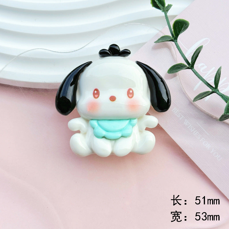Sweet Angel Puppy Resin Charm for DIY Phone Cases and Crafts