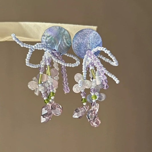 Bloom Cascade Handmade-Style Earrings