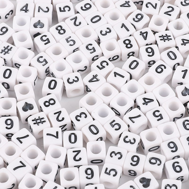 Square Acrylic Letter & Number Beads | SoulstoneHouse