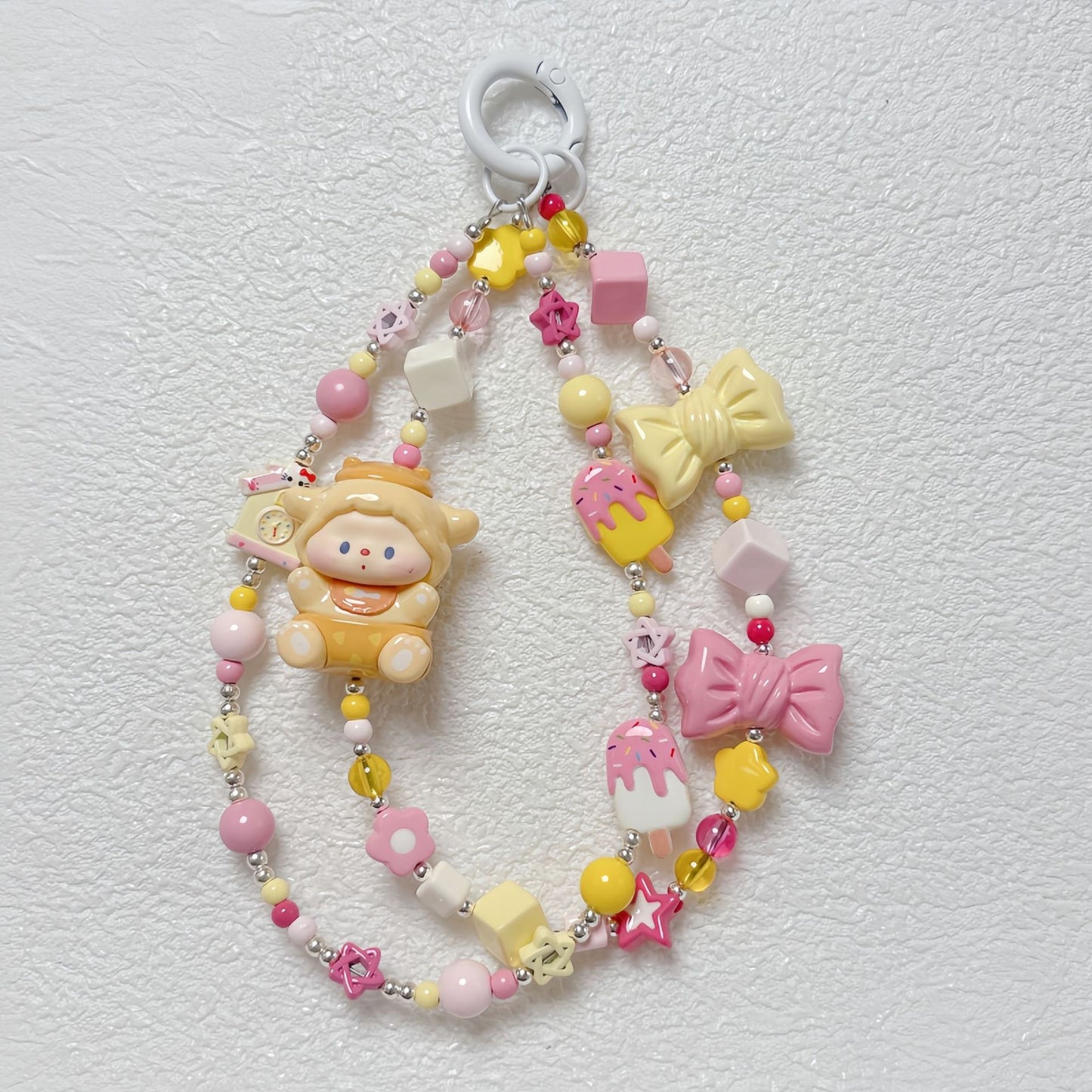 New Cartoon Painted Ice Cream & Popsicle Acrylic Beads | Straight & Diagonal Holes for DIY Phone Charms, Jewelry Making Supplies