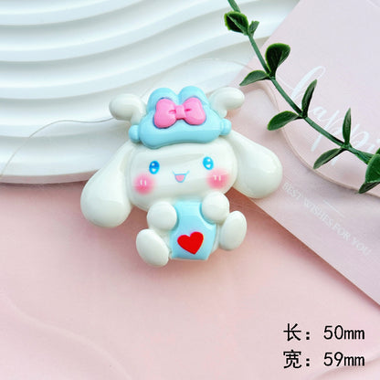 Sweet Angel Puppy Resin Charm for DIY Phone Cases and Crafts