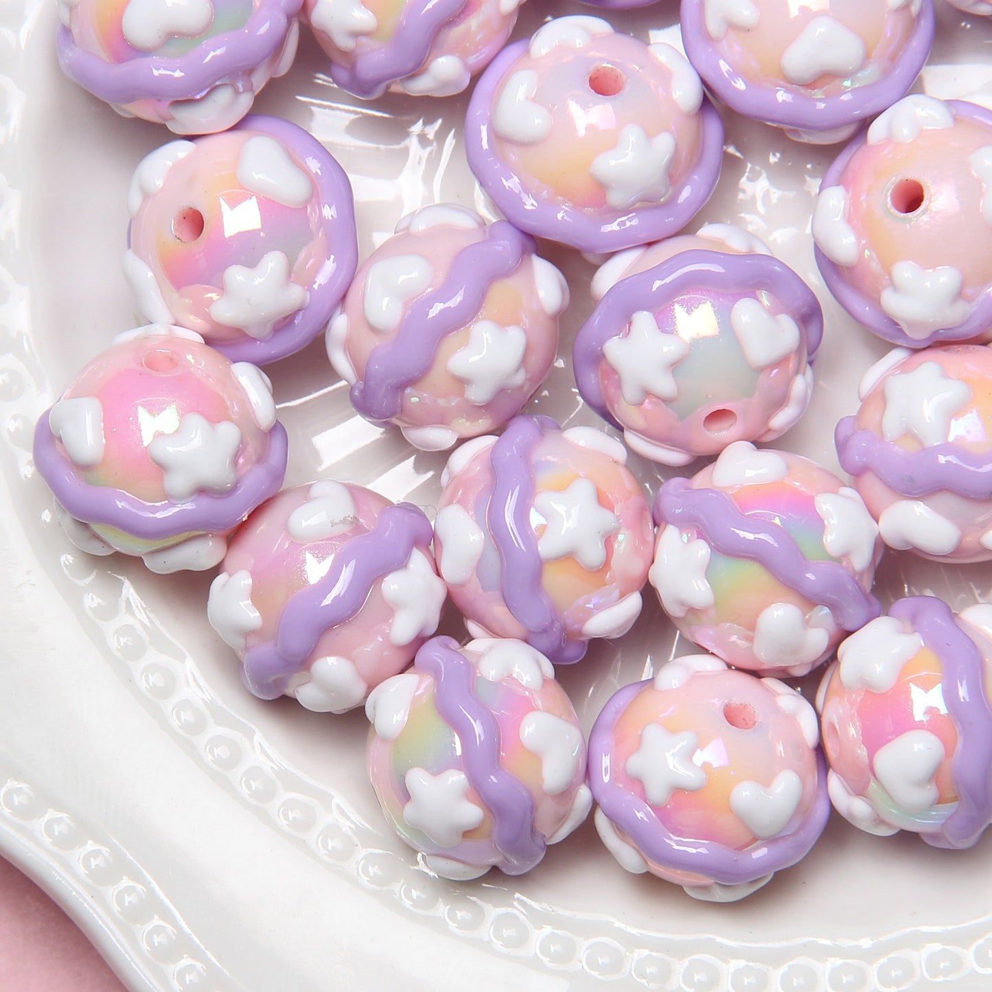 Viral Hand-Painted Resin Beads | DIY Beading Supplies | Phone Charm, Car Hanging, Bag Charm Loose Beads Wholesale DIY Accessories