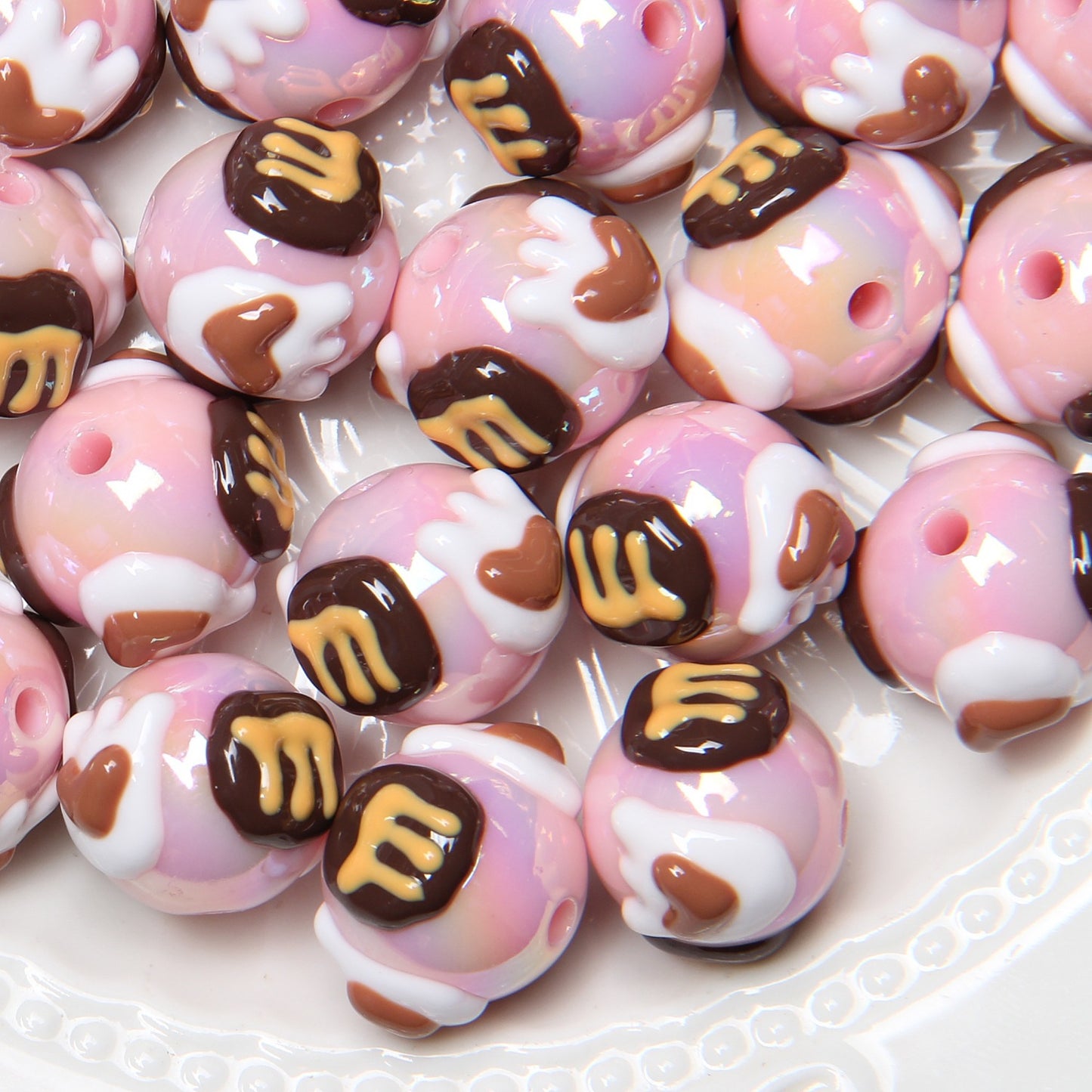 Viral Hand-Painted Resin Beads | DIY Beading Supplies | Phone Charm, Car Hanging, Bag Charm Loose Beads Wholesale DIY Accessories