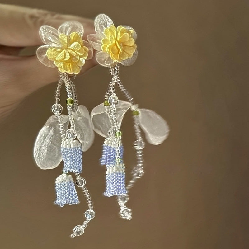Bloom Cascade Handmade-Style Earrings