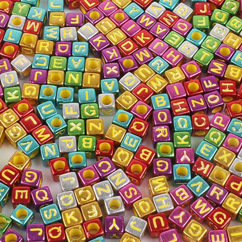 Square Acrylic Letter & Number Beads | SoulstoneHouse