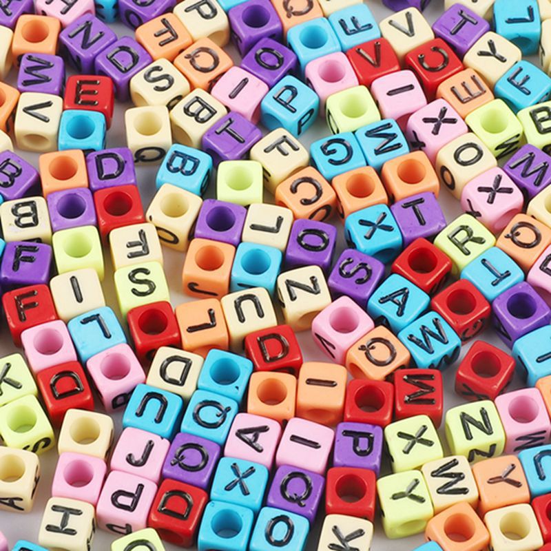 Square Acrylic Letter & Number Beads | SoulstoneHouse