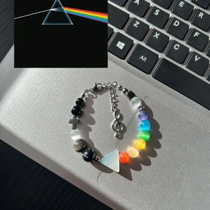 Prism Rainbow Charm Bracelet — Adjustable Chain