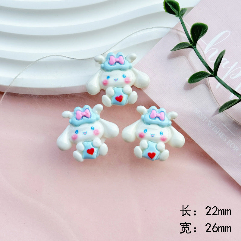 Sweet Angel Puppy Resin Charm for DIY Phone Cases and Crafts