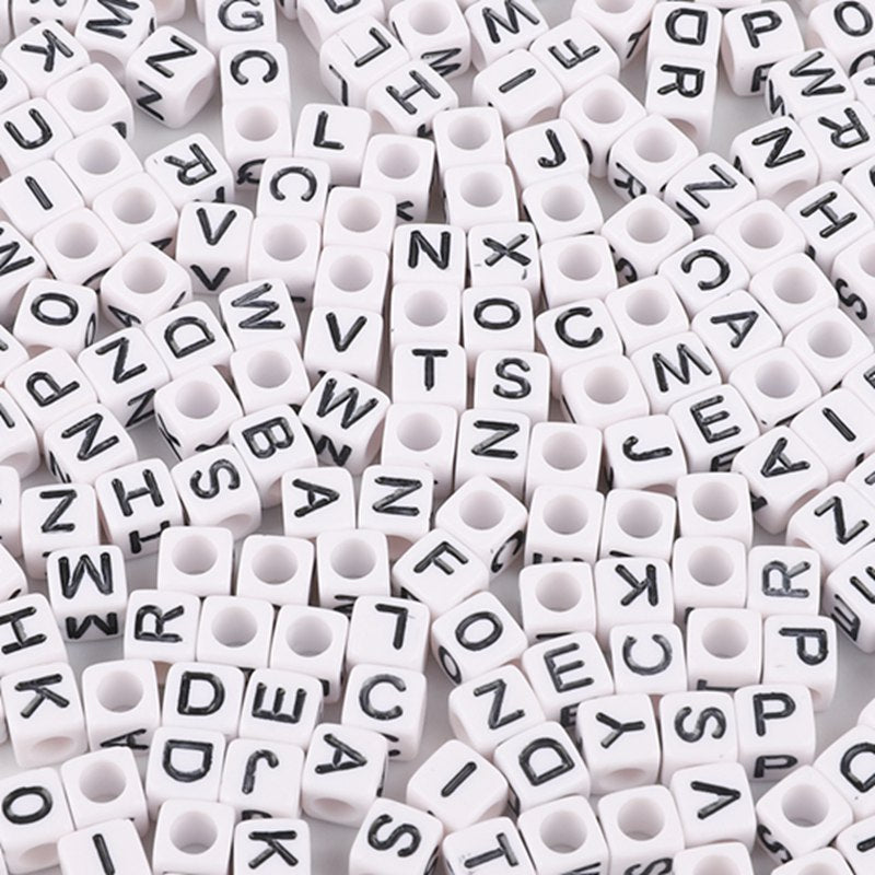 Square Acrylic Letter & Number Beads | SoulstoneHouse