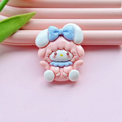 Sweet Angel Puppy Resin Charm for DIY Phone Cases and Crafts