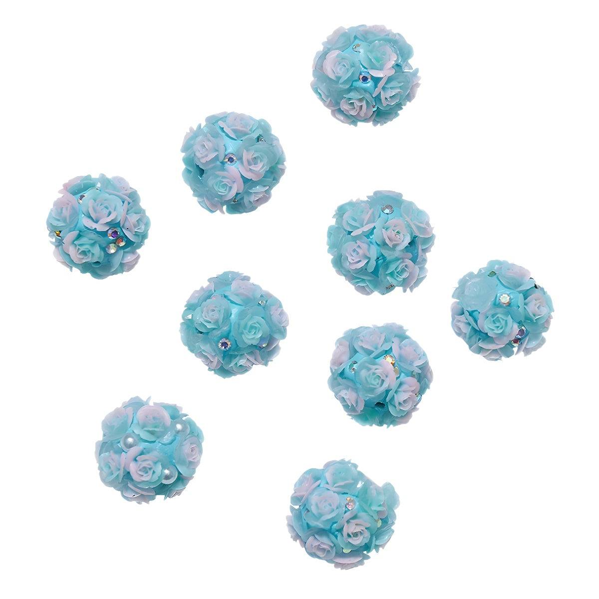 Rose Rhinestone Bead Charm for DIY Jewelry & Hanging Decor