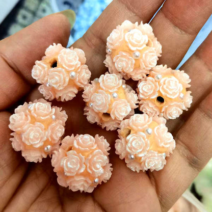 Rose Rhinestone Bead Charm for DIY Jewelry & Hanging Decor