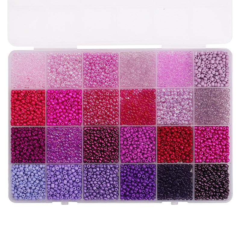 Premium 24-Grid 3mm Glass Seed Beads Set - Professional DIY Jewelry Making Supplies & Material Kit for Custom Bracelets, Necklaces, and Handcrafted Accessories