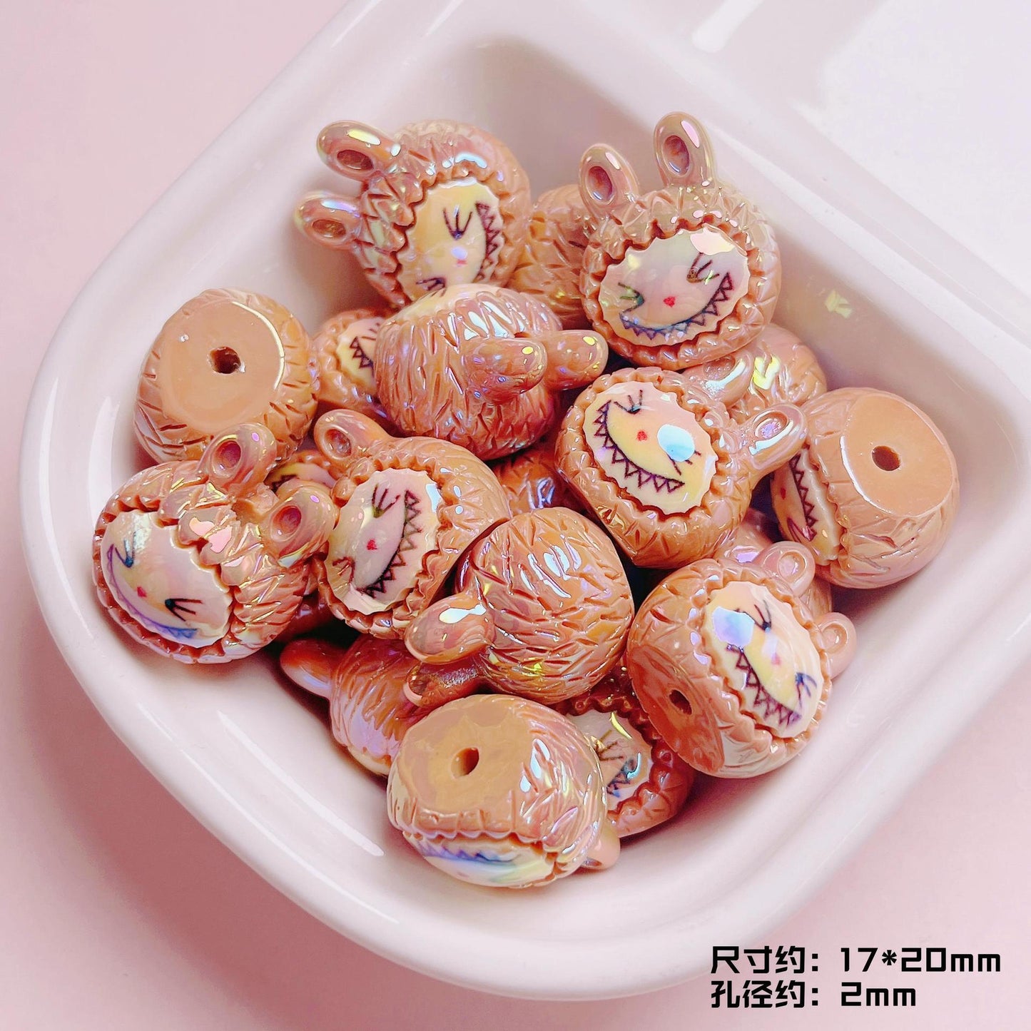 Viral Cartoon Resin Cute Mini Figure Beads | Straight Hole Loose Beads for DIY Phone Charms Keychain Jewelry Making Supplies