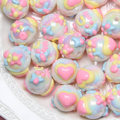 Viral Hand-Painted Resin Beads | DIY Beading Supplies | Phone Charm, Car Hanging, Bag Charm Loose Beads Wholesale DIY Accessories