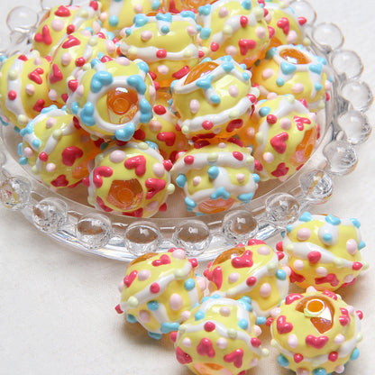 Viral Hand-Painted Resin Beads | DIY Beading Supplies | Phone Charm, Car Hanging, Bag Charm Loose Beads Wholesale DIY Accessories