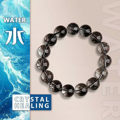 Black Rutilated Quartz Protection Bracelet