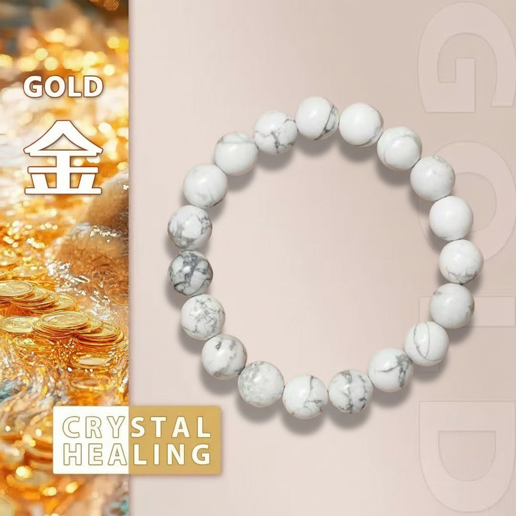 White Howlite Crystal Bracelet
