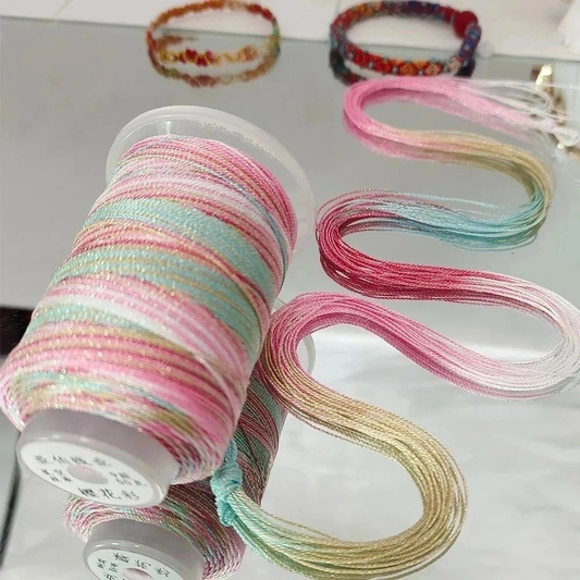 Pastel Shimmer Beading Cord — DIY Bracelet String (Color Options)