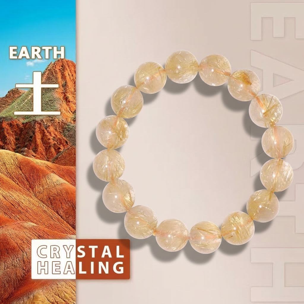 Golden Rutilated Quartz Bracelet