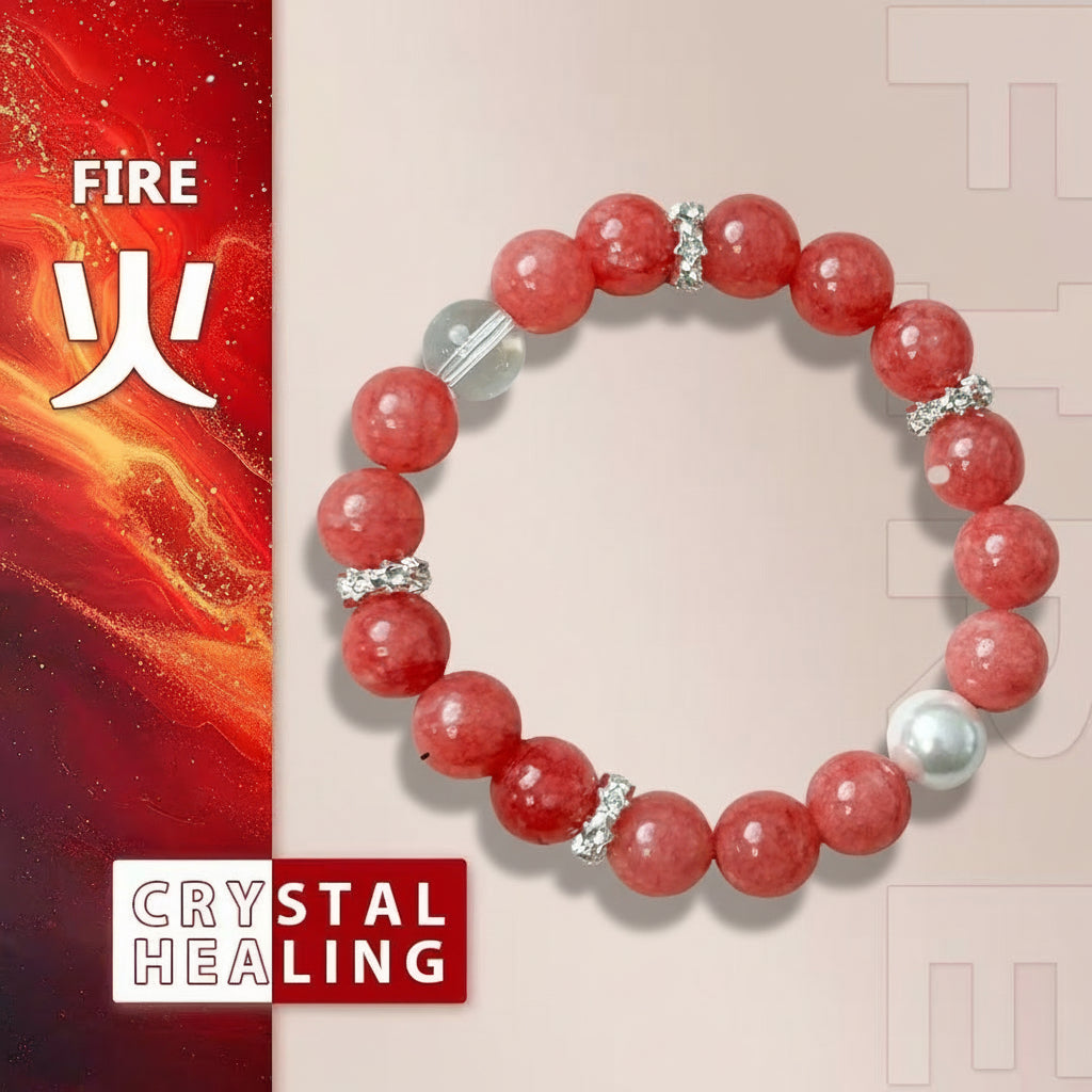 Rhodochrosite Crystal Bracelet