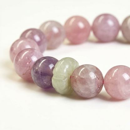 Natural rose quartz bracelet