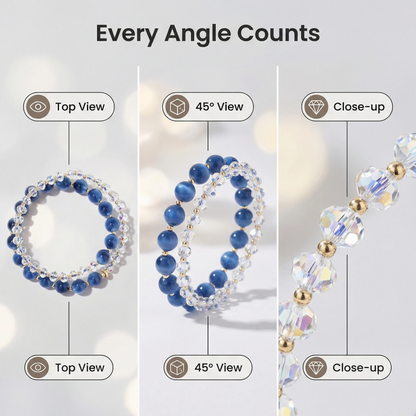 Blue Agate Crystal Shine Bracelet – Elegant Jewelry