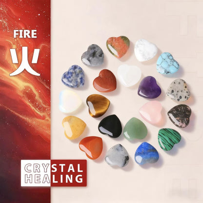 💎 Natural Crystal Heart Stones
