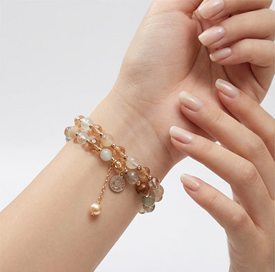 Delicate Dual-Layer Crystal Bracelet