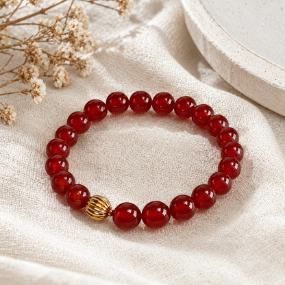 Red Agate Crystal Bracelet